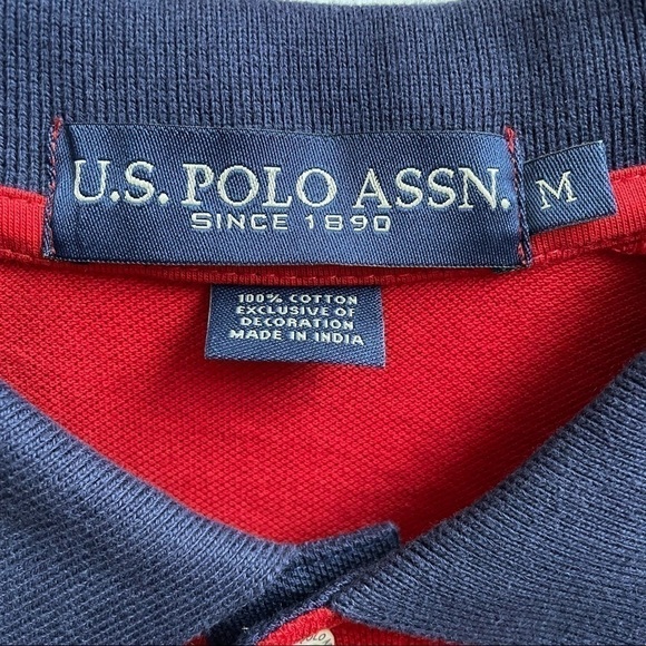 U.S. Polo Assn. Vibrant Red Polo with Navy Accents - Picture 5 of 11